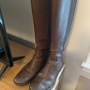 Tory Burch Christy Chocolate Leather Over the Knee Boots size 8.5